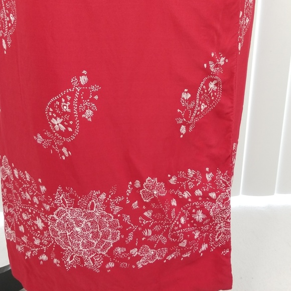 COLDWATER CREEK ▪ Maxi wrap skirt, scarlet, EUC - Picture 3 of 8